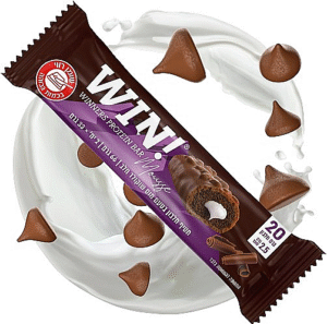 חטיף חלבון WIN בטעם  מוס שוקולד חלב ושברי עוגיות