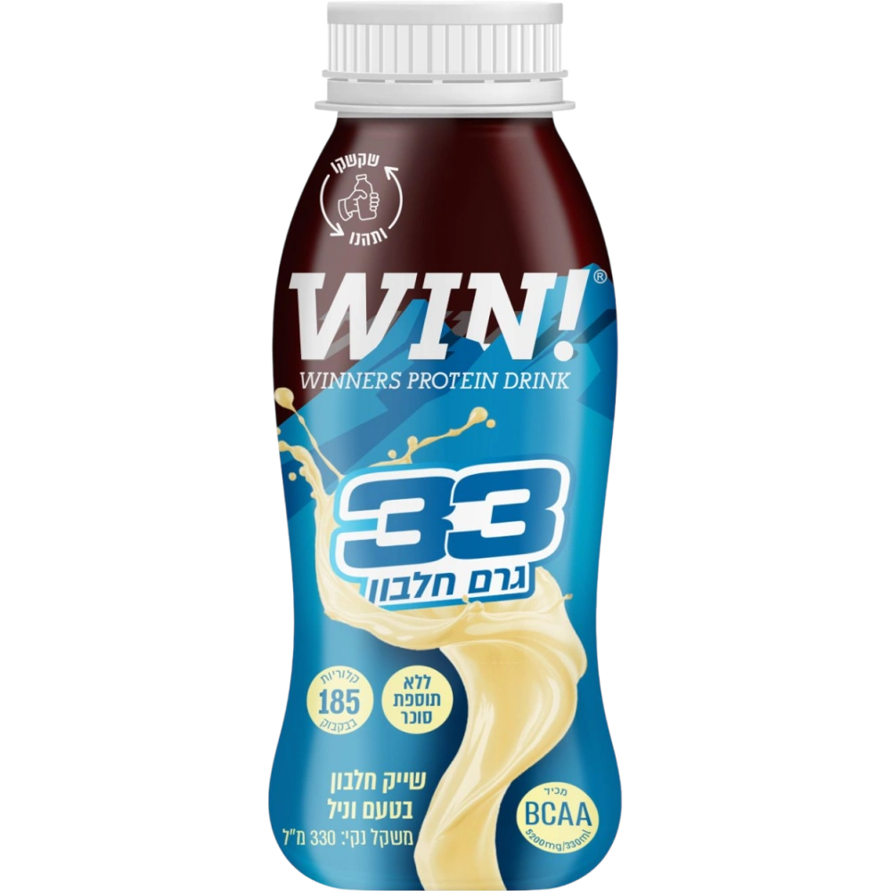 שייק חלבון בטעם וניל 330 מ"ל שייק חלבון בטעם וניל 330 מ"ל